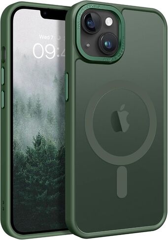 حافظة BENTOBEN iPhone 14 Plus، حافظة هاتف مغناطيسية شفافة غير لامعة iPhone 14 Plus [متوافقة مع MagSafe] غطاء حماية نحيف مقاوم للصدمات للنساء والرجال والبنات لهاتف iPhone 14 Plus 6.7 بوصة، أسود in Saudi Arabia