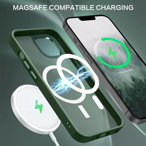 حافظة BENTOBEN iPhone 14 Plus، حافظة هاتف مغناطيسية شفافة غير لامعة iPhone 14 Plus [متوافقة مع MagSafe] غطاء حماية نحيف مقاوم للصدمات للنساء والرجال والبنات لهاتف iPhone 14 Plus 6.7 بوصة، أسود in Saudi Arabia