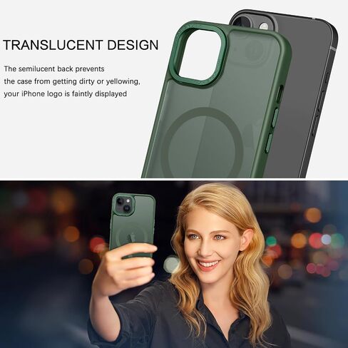 حافظة BENTOBEN iPhone 14 Plus، حافظة هاتف مغناطيسية شفافة غير لامعة iPhone 14 Plus [متوافقة مع MagSafe] غطاء حماية نحيف مقاوم للصدمات للنساء والرجال والبنات لهاتف iPhone 14 Plus 6.7 بوصة، أسود in Saudi Arabia