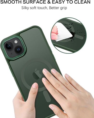 حافظة BENTOBEN iPhone 14 Plus، حافظة هاتف مغناطيسية شفافة غير لامعة iPhone 14 Plus [متوافقة مع MagSafe] غطاء حماية نحيف مقاوم للصدمات للنساء والرجال والبنات لهاتف iPhone 14 Plus 6.7 بوصة، أسود in Saudi Arabia