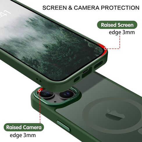 حافظة BENTOBEN iPhone 14 Plus، حافظة هاتف مغناطيسية شفافة غير لامعة iPhone 14 Plus [متوافقة مع MagSafe] غطاء حماية نحيف مقاوم للصدمات للنساء والرجال والبنات لهاتف iPhone 14 Plus 6.7 بوصة، أسود in Saudi Arabia