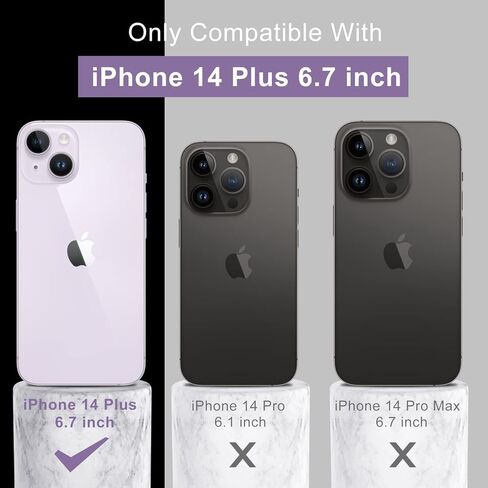 DEENAKIN Compatible with iPhone 14 Plus Case - Enhanced Camera Protection and Screen Protector - Soft Liquid Silicone Cover - Slim Fit Protective Phone Case 6.7" for Women Girls - Hot Pink in Kuwait