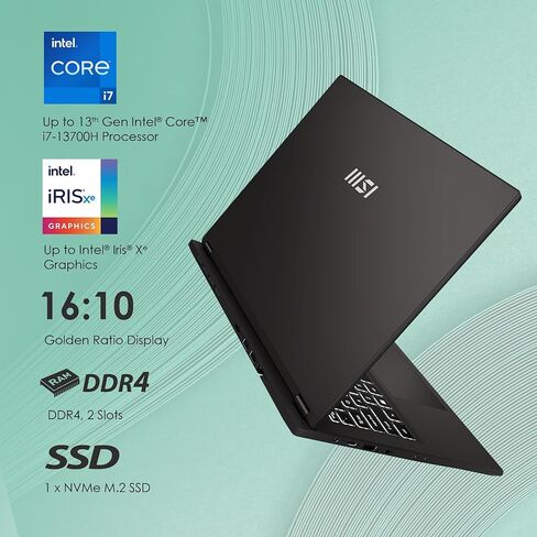MSI Commercial 14 H Professional Laptop: 13th Gen Intel Core i7, 14" 60Hz Display, Intel Iris Xe, 32GB DDR4, 1TB NVMe SSD, Eco-Friendly, Fingerprint Reader, Win 11 Pro: A13MG-003US in Saudi Arabia
