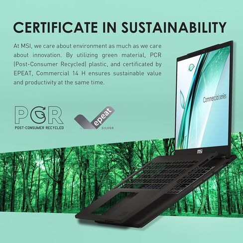 MSI Commercial 14 H Professional Laptop: 13th Gen Intel Core i7, 14" 60Hz Display, Intel Iris Xe, 32GB DDR4, 1TB NVMe SSD, Eco-Friendly, Fingerprint Reader, Win 11 Pro: A13MG-003US in Saudi Arabia