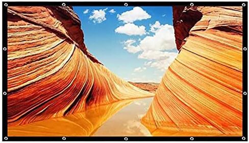 شاشة عرض DEEIRAO 100 بوصة، شاشات عرض المسرح المنزلي المحمولة القابلة للطي 4K ثلاثية الأبعاد شاشة عرض فيلم 16:9 تدعم الإسقاط الأمامي الخلفي للتخييم في الهواء الطلق شاشة فيلم الألعاب 100 بوصة in Kuwait