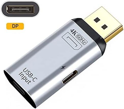 NFHK 100W 10Gbps Cable & USB-C Type C Female Source to Displayport DP Sink HDTV & PD Power Adapter 4K 60hz 1080p for Phone & Laptop in Saudi Arabia