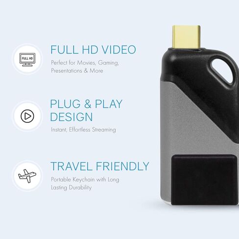 Realm USB-C to USB-A Travel Adapter, USB C to USB 3.0 Adapter, High Speed Transfer USB Cable, Black, RLMH10BK in Kuwait