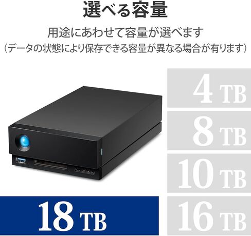 محطة إرساء محرك الأقراص الصلبة الخارجية LaCie 1big Dock سعة 8 تيرابايت - Thunderbolt 3 USB 3.1 USB 3.0 7200 دورة في الدقيقة، محركات أقراص فئة المؤسسة، لأجهزة Mac والكمبيوتر المكتبي، واستعادة البيانات (STHS8000800) in Kuwait