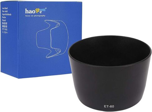Haoge Bayonet Lens Hood Compatible with Canon EF 75-300mm f/4-5.6, II, II USM, III, III USM and Canon EF 90-300mm f/4.5-5.6 and Canon EF-S 55-250mm f/4-5.6 is Lens Replaces Canon ET-60 in Saudi Arabia