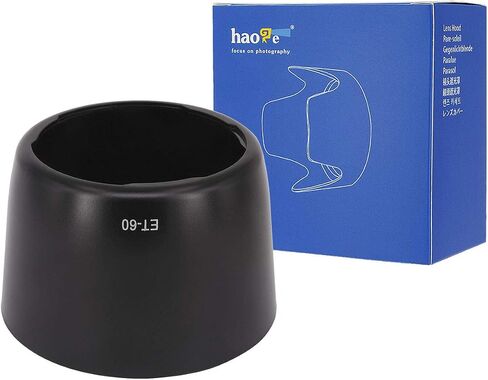 Haoge Bayonet Lens Hood Compatible with Canon EF 75-300mm f/4-5.6, II, II USM, III, III USM and Canon EF 90-300mm f/4.5-5.6 and Canon EF-S 55-250mm f/4-5.6 is Lens Replaces Canon ET-60 in Saudi Arabia