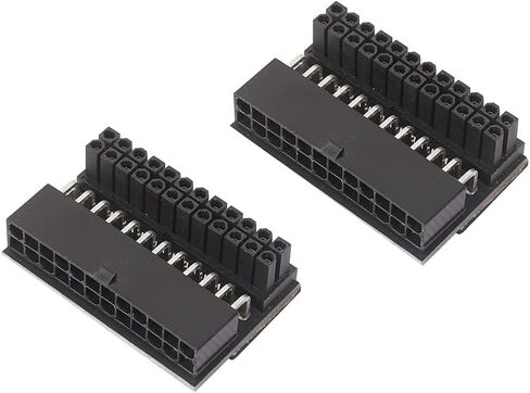 YOUKITTY 24-pin Male to 24-pin Female 90 Degree Right Angle Power Adapter for Motherboard PC Power Supply (2-Pack) in Kuwait