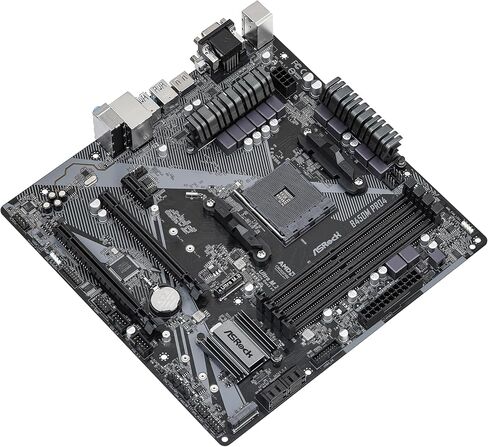 ASROCK B450M PRO4 R2.0 مقبس AM4/ AMD B450/ DDR4/ SATA3&USB3.2/ M.2/ Micro ATX اللوحة الأم in Kuwait