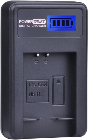 PowerTrust 2 حزمة 3.7 فولت NB-11L بطارية بديلة وشاحن USB LCD NB-11LH لكاميرا Canon PowerShot A2300 IS، A2400 IS، A2500، A2600، A3400 IS، A3500 IS، A4000 IS، ELPH 110 HS، ELPH 115 HS، ELPH 130 HS , in Saudi Arabia