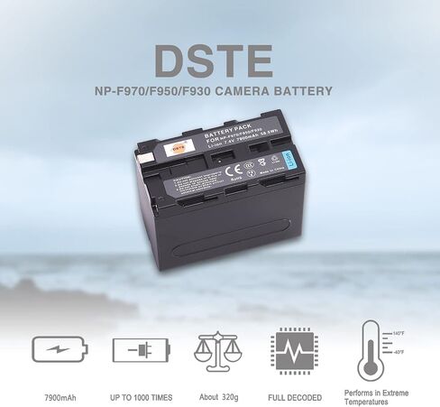 دي اس تي اي® بطارية ليثيوم ايون بديلة NP-F970 لكاميرا سوني DCM-M1 MVC-CD1000 HDR-FX1 DCR-VX2100E DSR-PD190P NEX-FS700RH HXR-NX3 مثل NP-F930 NP-F950 NP-F960 in Saudi Arabia