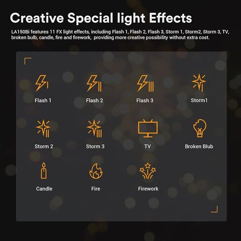 غودوكس مصباح فيديو LED ثنائي اللون LA200Bi 230 واط من ليتيمونز، قابل للتعتيم 2800-6500 كلفن CRI 96+ TLCI 97+، 79200lux@1 متر، تعديل السطوع 0%-100%، 11 تاثيرات ضوئية اف اكس، تحكم عن طريق التطبيق، مصباح in Kuwait