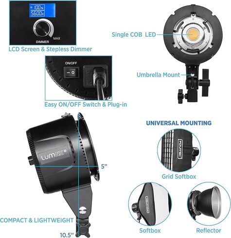 ضوء النهار LED من Fovitec LumNX 80W لإضاءة التصوير الفوتوغرافي أو ضوء الفيديو in Kuwait