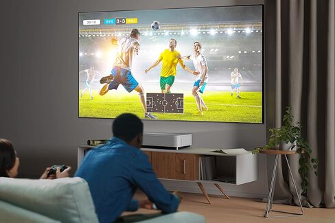 جهاز عرض Epson EpiqVision Ultra LS800 Ultra Short Throw 3-Chip 3LCD Smart Streaming Laser Projector، 4000 Lumens، 4K PRO-UHD، HDR، 150 بوصة، تلفزيون Android، 2.1ch Yamaha مكبرات صوت مدمجة - أسود in Kuwait