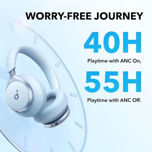 Soundcore Anker Space One ANC Over-Ear Headphones, White, Renewed in Kuwait