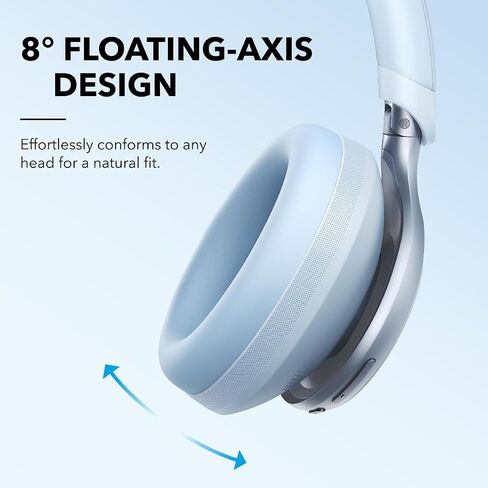 Soundcore Anker Space One ANC Over-Ear Headphones, White, Renewed in Kuwait