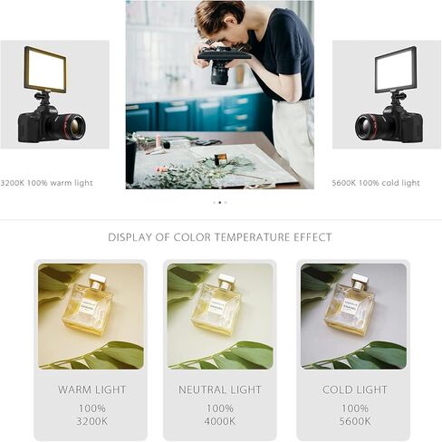 إضاءة كاميرا سويتي، إضاءة كاميرا محمولة رفيعة للغاية LED قابلة للتعتيم بلونين 3200K-5600K CRI95+ لالتقاط الفيديو والتصوير الفوتوغرافي (NP-F550) in Kuwait