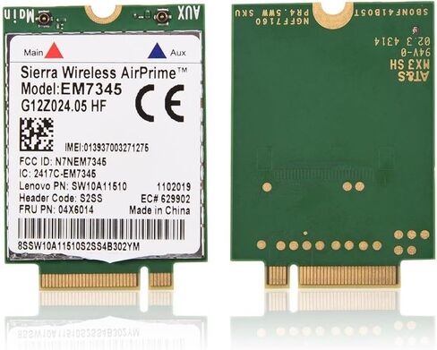 بي وينر بطاقة وحدة EM7345، وحدة بطاقة 04X6014 4G LTE WWAN لجهاز ثينك باد X250 X1C W550 T450 X240 T440 EM7345، نطاق عريض لاسلكي عالي السرعة in Kuwait
