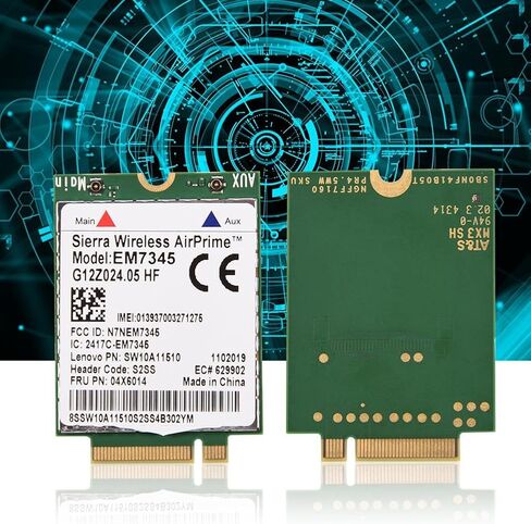 بي وينر بطاقة وحدة EM7345، وحدة بطاقة 04X6014 4G LTE WWAN لجهاز ثينك باد X250 X1C W550 T450 X240 T440 EM7345، نطاق عريض لاسلكي عالي السرعة in Kuwait