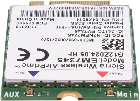 بي وينر بطاقة وحدة EM7345، وحدة بطاقة 04X6014 4G LTE WWAN لجهاز ثينك باد X250 X1C W550 T450 X240 T440 EM7345، نطاق عريض لاسلكي عالي السرعة in Kuwait