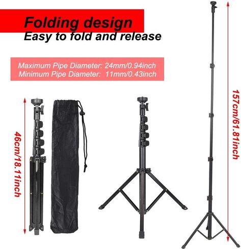 FL019 Light Stand Photography Photo Studio Light Stands for Video Aluminum Alloy Black Multifunction Adjustable Light Stand Mobile Phone Live Bracket Photograph Tripod in Saudi Arabia