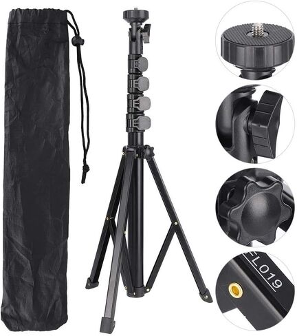 FL019 Light Stand Photography Photo Studio Light Stands for Video Aluminum Alloy Black Multifunction Adjustable Light Stand Mobile Phone Live Bracket Photograph Tripod in Saudi Arabia