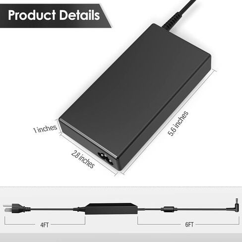 120W 19.5V 6.15A AC محول شاحن متوافق مع MSI Gaming Notebook A12-120P1A A15-120P1A ADP-120MH D MSI GP60 GE60 GE62 GE70 GT640 GT725 CX62 GL62 GE70K Z370 سلك إمداد الطاقة للكمبيوتر المحمول in Kuwait