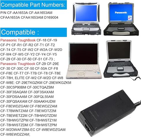 شاحن تيار متردد لباناسونيك تاوت بوك CF-52 CF-53 CF-53A CF-54 CF-74 CF-C1 CF-H1 CF-F9 CF-S10 CF-19 in Kuwait