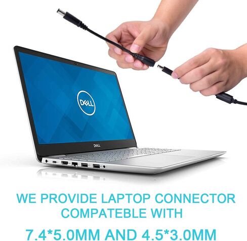 شاحن كمبيوتر محمول لجهاز Dell Inspiron XPS 45W 19.5V 2.31A محول تيار متردد لإمداد الطاقة Dell Inspiron 15 5000 5555 5558 5559 3552، XPS 11 12 13 9350 9333 Ultrabook، HK45NM140 LA45NM140 HA45NM140 in Kuwait