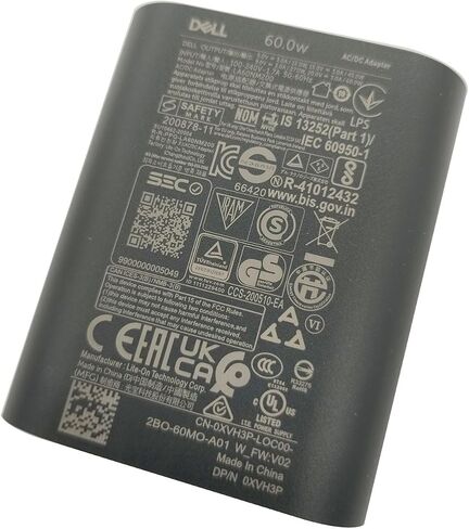 Dell GaN Laptop Charger 60W Watt USB Type C AC Power Adapter - XPS 13 9320,Latitude 5330 5340 320 7330 9330,DA60NM200 HA60NM200 LA60NM200 in Saudi Arabia