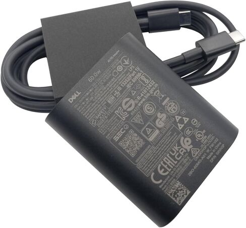 Dell GaN Laptop Charger 60W Watt USB Type C AC Power Adapter - XPS 13 9320,Latitude 5330 5340 320 7330 9330,DA60NM200 HA60NM200 LA60NM200 in Saudi Arabia