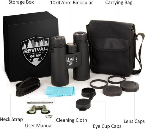 E Tronic Edge Binoculars for Adults - Professional for Bird Watching, Hunting, Hiking & Travel - Compact for Men and Women - Strap and Case Included in Kuwait