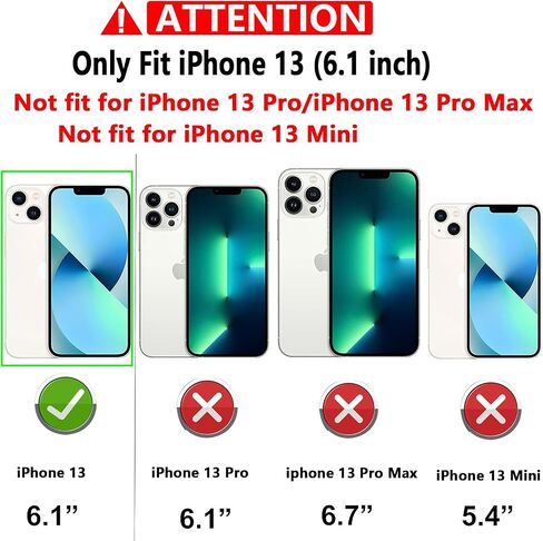 حافظة YZOK لهاتف iPhone 13، مع غطاء عدسة الكاميرا وواقي شاشة HD، [درجة عسكرية] حامل حلقي للسيارة ومسند هجين صلب من مادة TPU الناعمة المقاومة للصدمات لهاتف iPhone 13 - أزرق in Kuwait