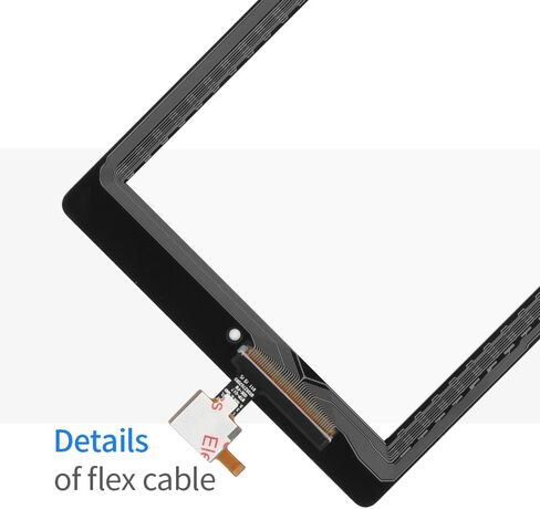 استبدال الشاشة لـ Amazon Fire Kindle HD7 HD 7 بوصة الجيل التاسع 2019 M8S26G لمحول رقمي لشاشة اللمس للكمبيوتر اللوحي وأجزاء إصلاح عدسات من الزجاج، بما في ذلك أدوات مجانية (غير LCD) in Saudi Arabia