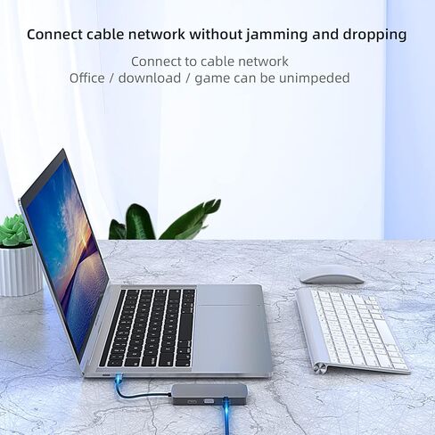 موزع يو اس بي سي 10 في 1، محطة الاقتران للكمبيوتر المحمول USB-C ، محول يو اس بي سي إلى HDMI لماك بوك ويندوز مع 4K HDMI VGA Ethernet PD 3. 0 USB Audio RJ45 TF/SD in Kuwait