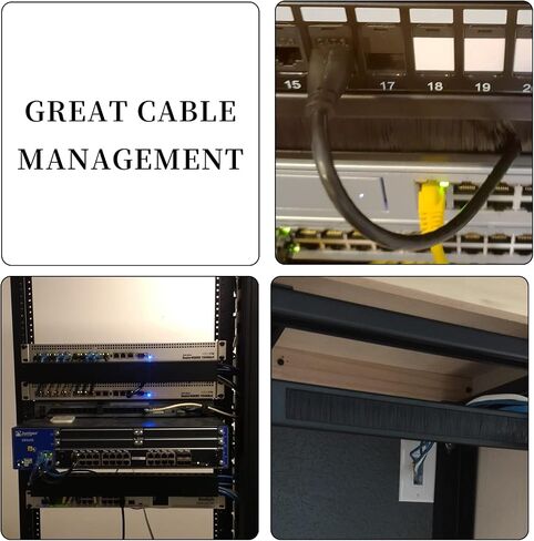 Suprwin 1U Brush Panel Disassembled Rack Mount Cable Management Panel, Horizontal Grommet Strip Server Rack for 19 Inch Rack or Network Cabinet-5Pack (1U-5PACKS) in Kuwait