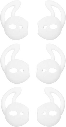 BLLQ Air Pods Earbuds Covers Ear Hooks Cover Eartip Ear Tip غطاء مضاد للانزلاق سيليكون متوافق مع Air Pods 2 & Air Pods 1 أو Ear Pods، 3 أزواج أسود، BH3 in Saudi Arabia