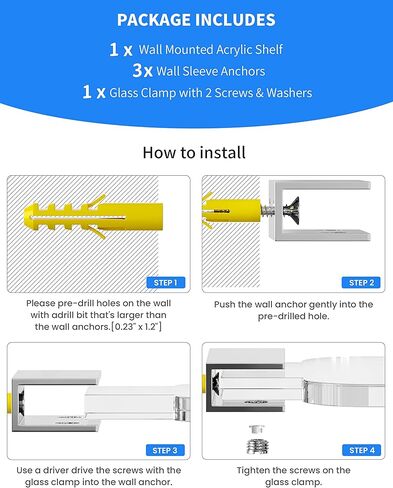 رف تثبيت على الحائط من AFOOYO Universal، منظم رف مربع للمنزل متوافق مع Echo Dot الجيل الخامس/الرابع من Google Nest Mini/Home Mini/Mini homepod Mini/homepod in Kuwait