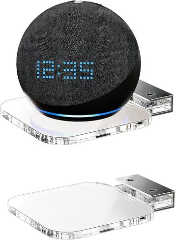 رف تثبيت على الحائط من AFOOYO Universal، منظم رف مربع للمنزل متوافق مع Echo Dot الجيل الخامس/الرابع من Google Nest Mini/Home Mini/Mini homepod Mini/homepod in Kuwait