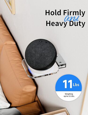 رف تثبيت على الحائط من AFOOYO Universal، منظم رف مربع للمنزل متوافق مع Echo Dot الجيل الخامس/الرابع من Google Nest Mini/Home Mini/Mini homepod Mini/homepod in Kuwait