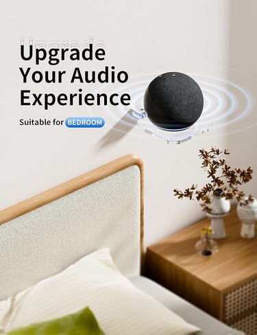 رف تثبيت على الحائط من AFOOYO Universal، منظم رف مربع للمنزل متوافق مع Echo Dot الجيل الخامس/الرابع من Google Nest Mini/Home Mini/Mini homepod Mini/homepod in Kuwait