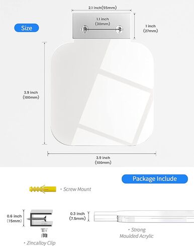 رف تثبيت على الحائط من AFOOYO Universal، منظم رف مربع للمنزل متوافق مع Echo Dot الجيل الخامس/الرابع من Google Nest Mini/Home Mini/Mini homepod Mini/homepod in Kuwait
