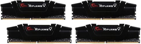 G.SKILL Ripjaws V Series (Intel XMP) DDR4 RAM 64GB (4x16GB) 3200MT/s CL16-18-18-38 1.35V Desktop Computer Memory UDIMM - Black (F4-3200C16Q-64GVK) in Saudi Arabia