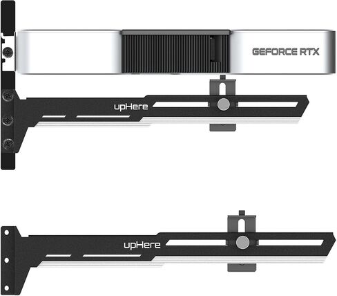 UpHere G276WT دعامة GPU بيضاء لبطاقة الرسومات تدعم حامل بطاقة الفيديو/حامل الحافظة، دعم الطول والارتفاع قابل للتعديل، G276WT in Kuwait