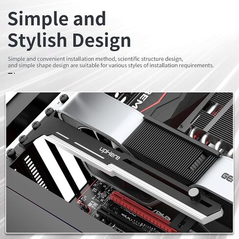 UpHere G276WT دعامة GPU بيضاء لبطاقة الرسومات تدعم حامل بطاقة الفيديو/حامل الحافظة، دعم الطول والارتفاع قابل للتعديل، G276WT in Kuwait
