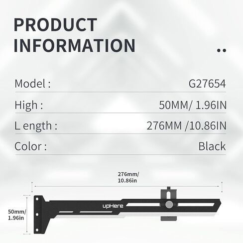 UpHere G276WT دعامة GPU بيضاء لبطاقة الرسومات تدعم حامل بطاقة الفيديو/حامل الحافظة، دعم الطول والارتفاع قابل للتعديل، G276WT in Kuwait