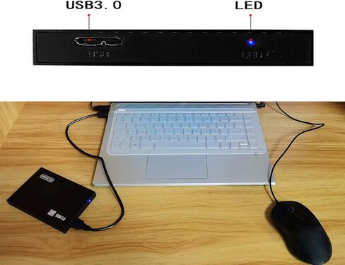 HWAYO 2.5'' 1TB Ultra Slim Portable External Hard Drive USB3.0 HDD Storage for PC/Desktop/Laptop/MacBook/Chromebook/Xbox One (Black) in Kuwait
